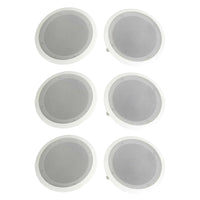 Pyle 8 Inch 2 Way in Wall Ceiling Home Speakers System Audio Stereo 6 Speakers